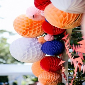 Juhlakoriste-sarjat, mukaan lukien Pom-kukka-pyöreä kudospaperi-tuuletin, värikäs, veistetty syntymäpäivää varten